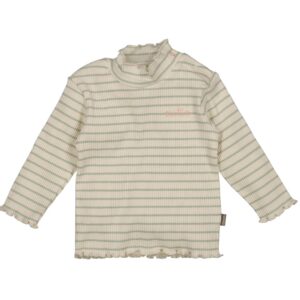 Shirt long sleeve rib striped